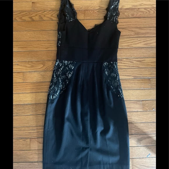 TED BAKER BLACK LACE DETAILED DRESS SZ US 4 PR TED SZ 1 - Picture 4 of 8